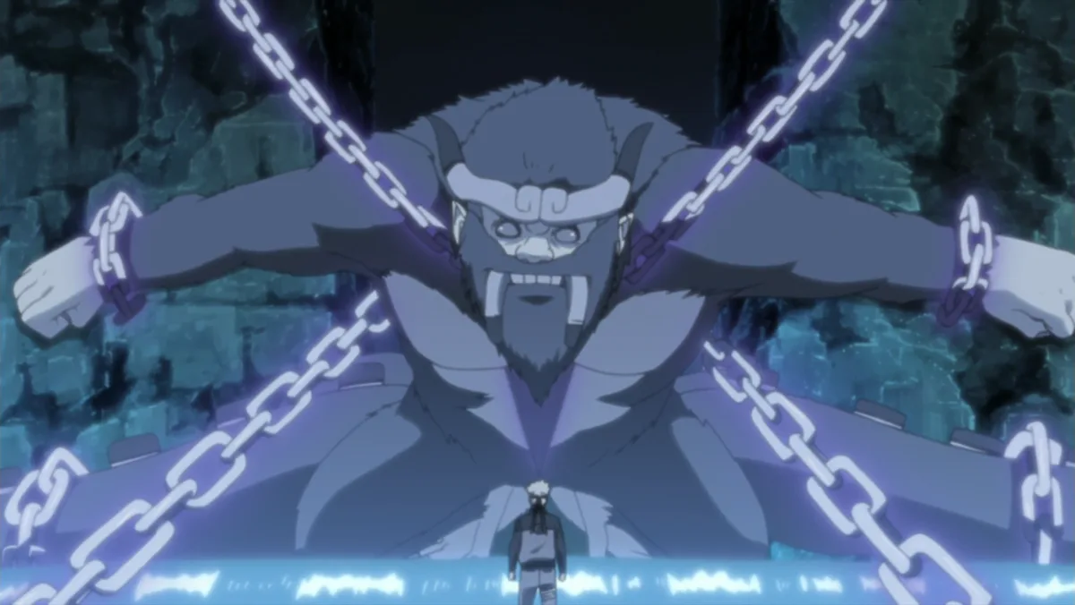 Сон Гоку на цепях внутри своей темницы